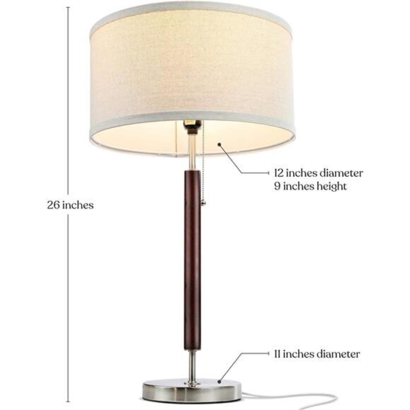 Brightech Carter LED Bedside Lamp - Compact Table & Desk Reading Lamp - Picture 6 of 8